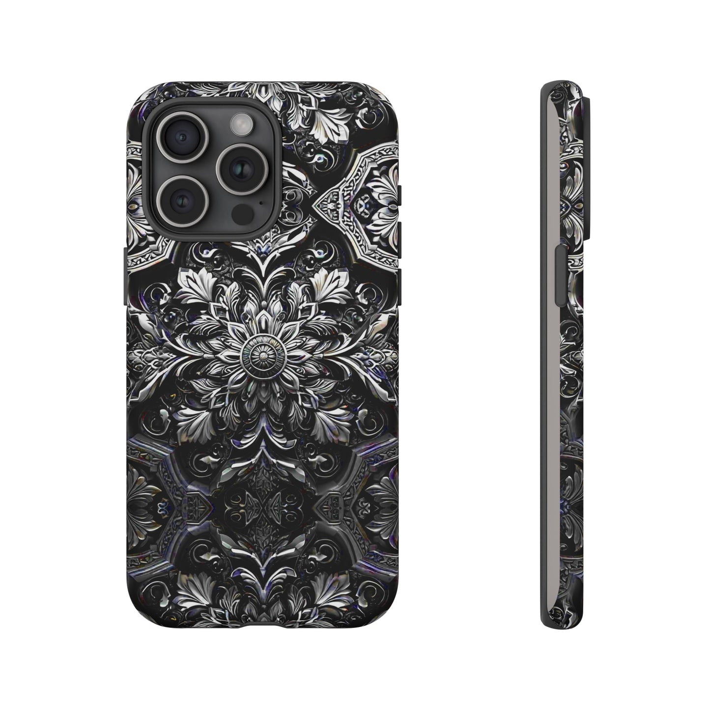 Monochrome Flowers Tough Case