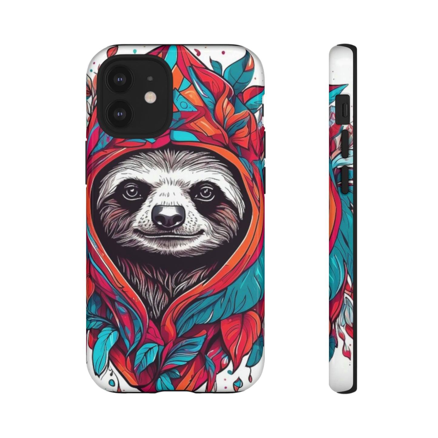 Sloth floral rose print Tough Case