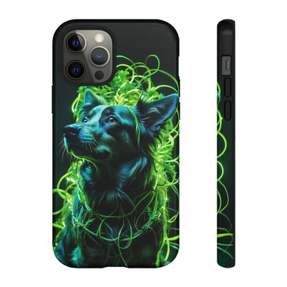 Green Neon Dog Tough Case