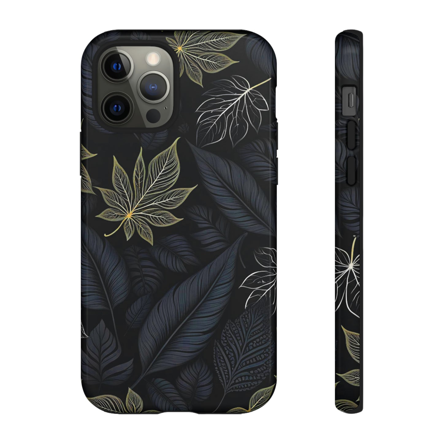 Grey Leaf Pattern Tough Case