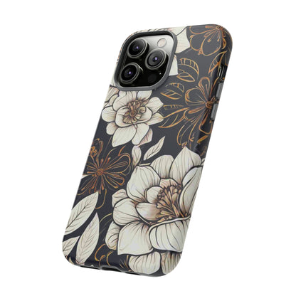 White flower Design Pattern Tough Case