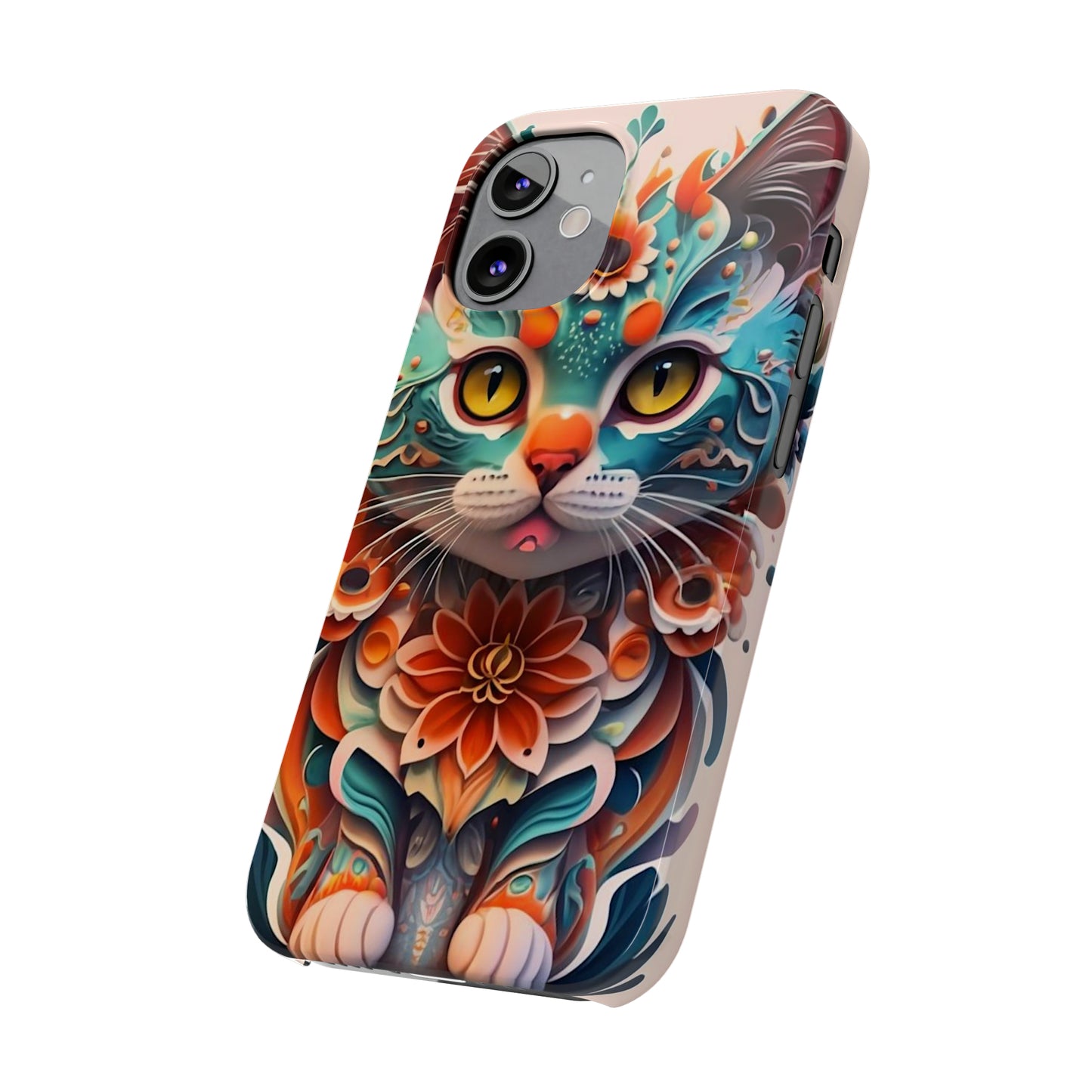 Cute Cat Slim Phone Case - Colorwink