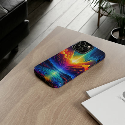 Rainbow Clouds Tough Case