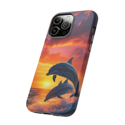 Sunset Dolphin Tough Case