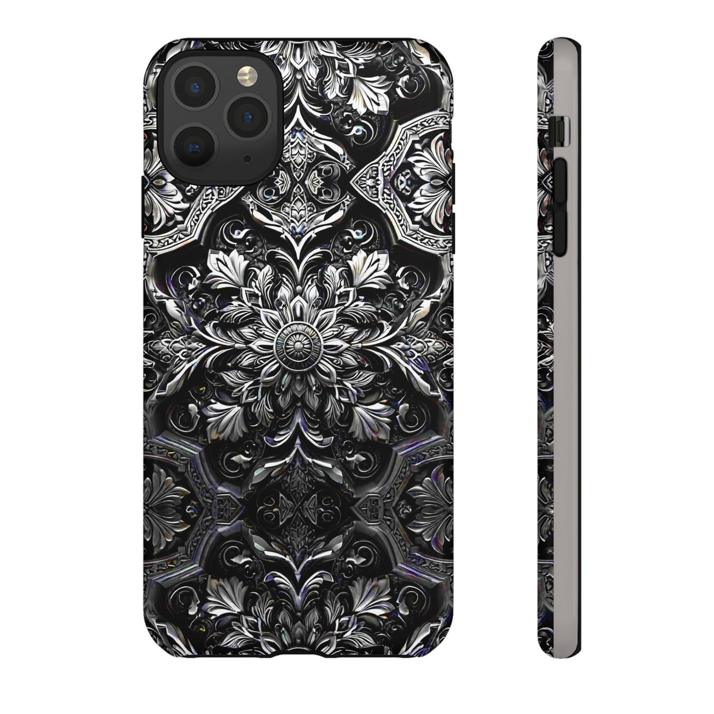 Monochrome Flowers Tough Case