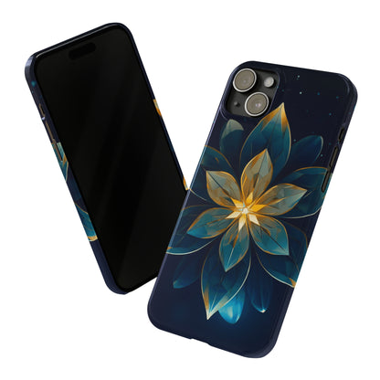 Geometric Flower Design Slim Phone Case - Colorwink