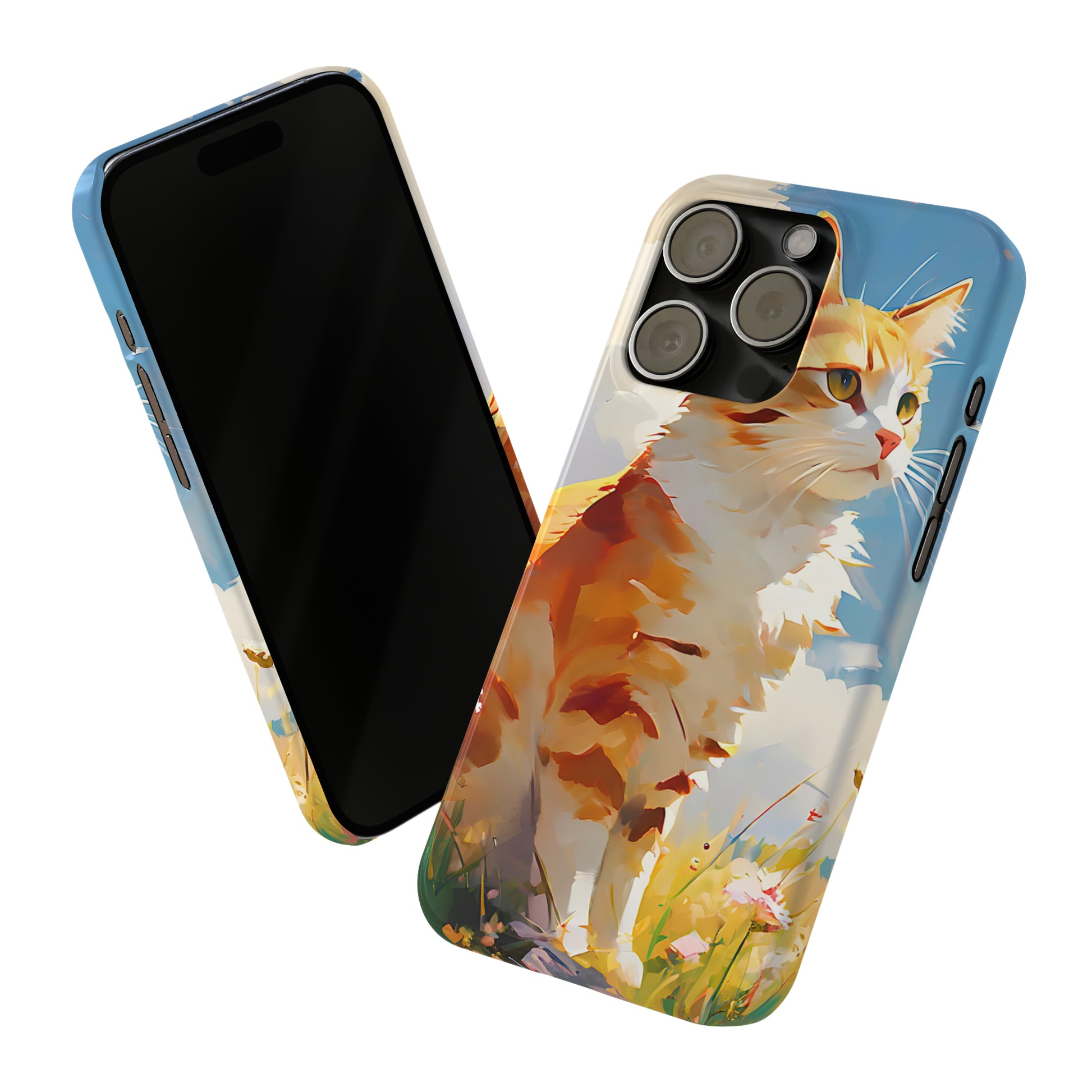 Cat Acrylic Painting Slim Phone Case - Colorwink