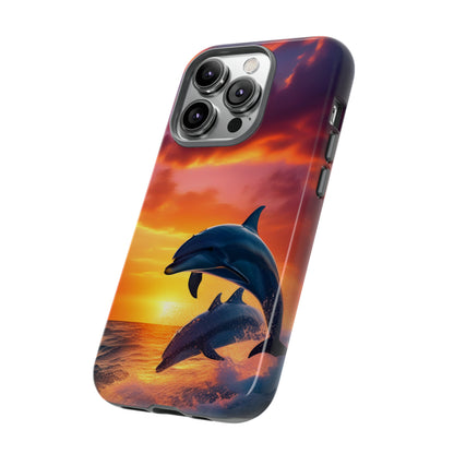 Sunset Dolphin Tough Case