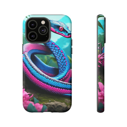 Blue Pink Snake Tough Case