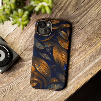 Golden Leaf Pattern Tough Case