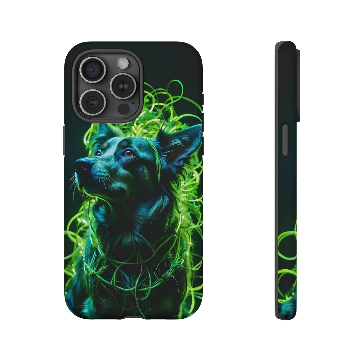 Green Neon Dog Tough Case