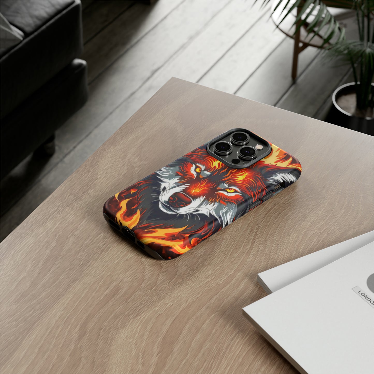 Fiery Wolf Tough Case