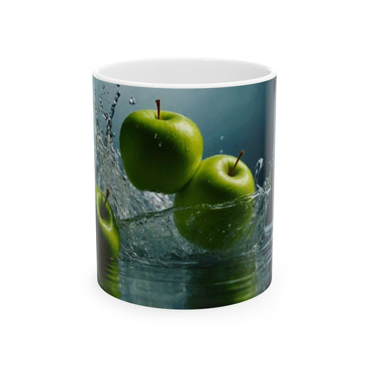 Green Apple Splash Coffee Mug