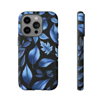 Blue Leaf Art Design Pattern Tough Case