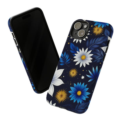 Blue Leaf Pattern Tough Case