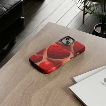 Red Heart Design Pattern Tough Case