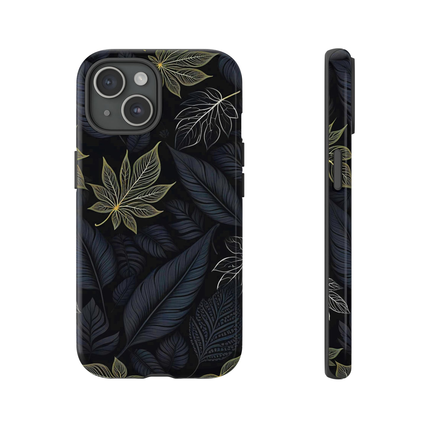 Grey Leaf Pattern Tough Case