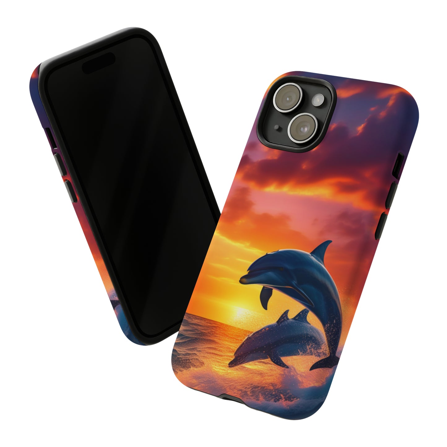 Sunset Dolphin Tough Case