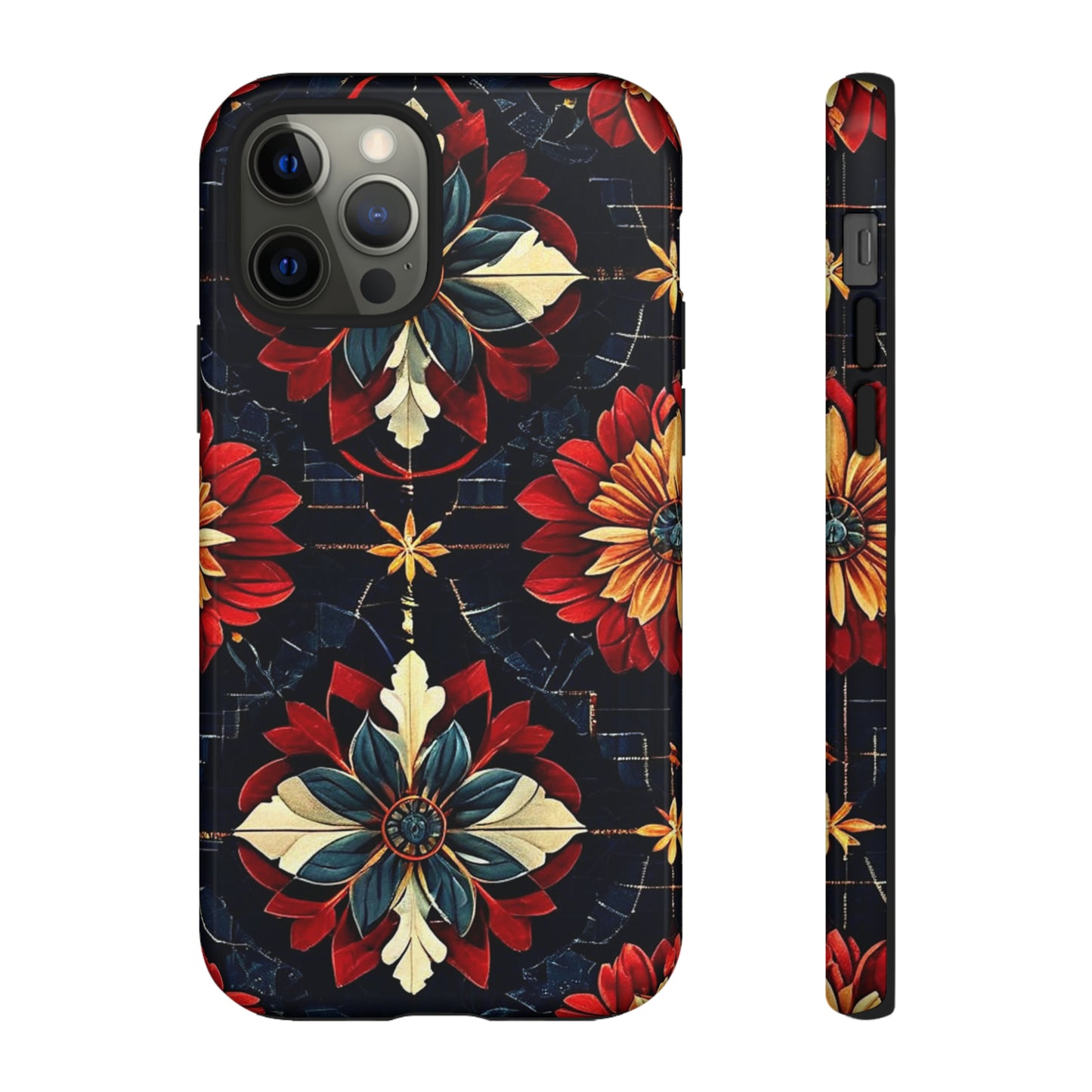 Red  flower Design Pattern Tough Case