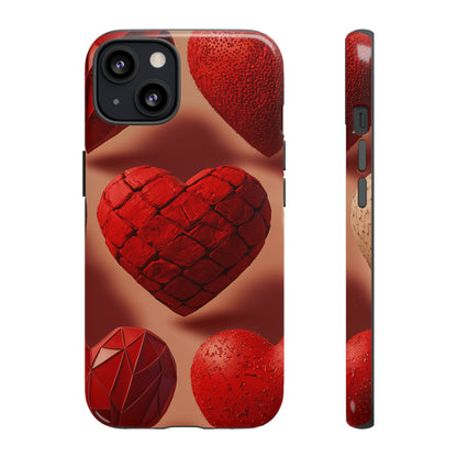 Red Heart Design Pattern Tough Case