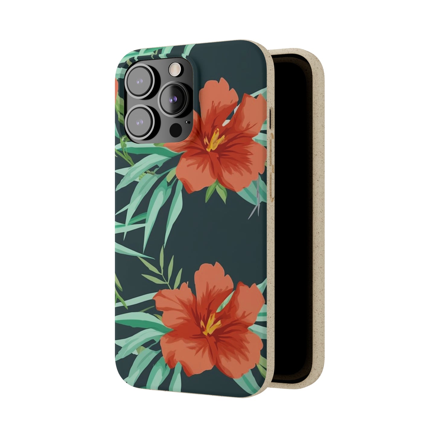 Orange Flowers Biodegradable Case