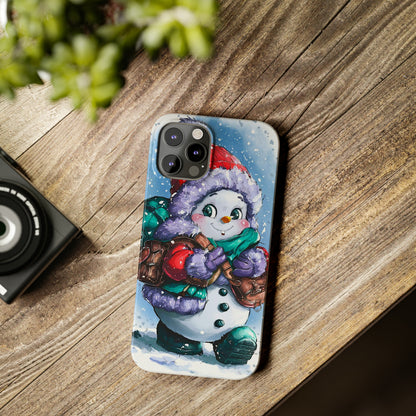 Cute Snowman Slim Phone Case - Colorwink