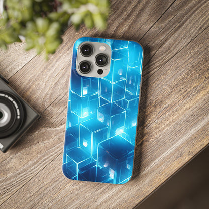 Neon Blue Glow Flexi Case - Colorwink