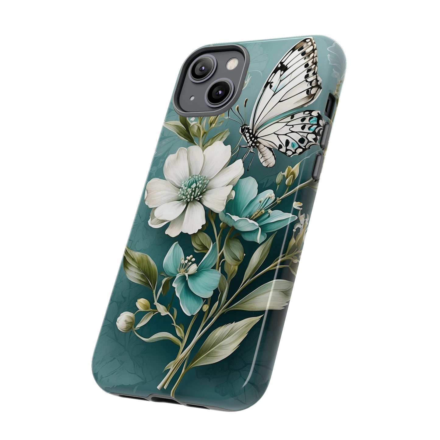 Flower and Butterfly Tough Case