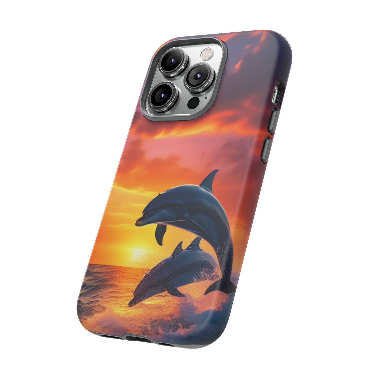 Sunset Dolphin Tough Case