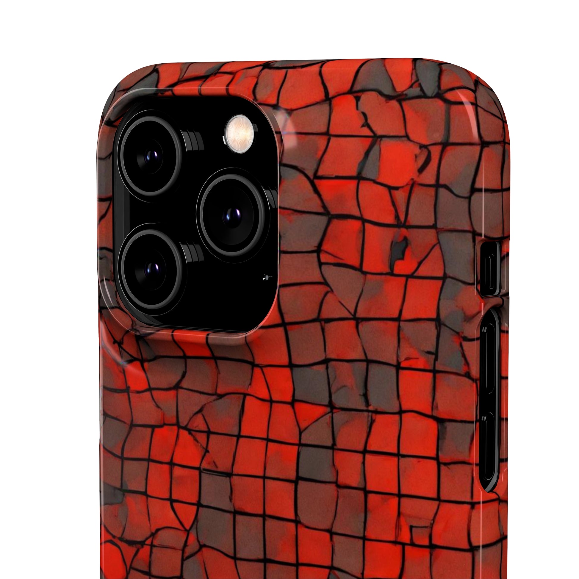 Red & Black Cubes Snap Case - Colorwink