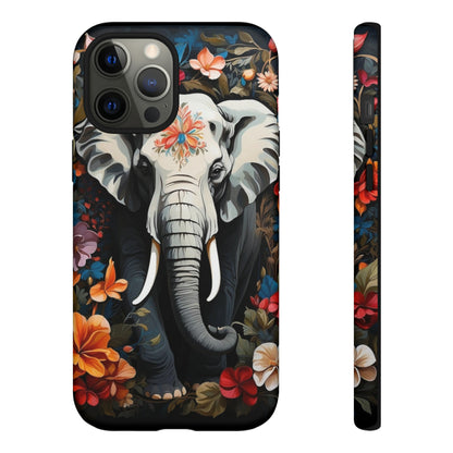 Elephant Face Flower Art  Tough Case