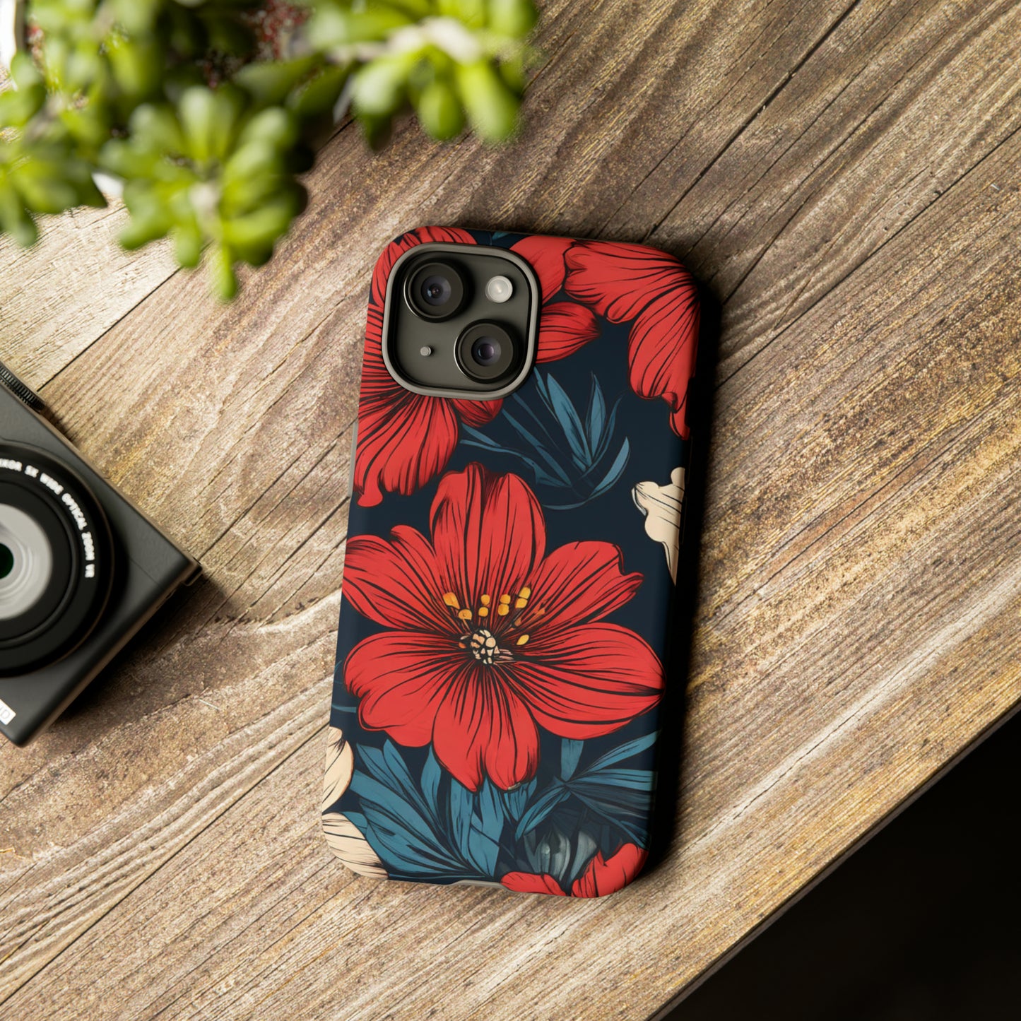 Red Dandelion  Art Design Pattern Tough Case