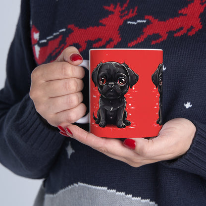 Black Puppy Coffee Mug