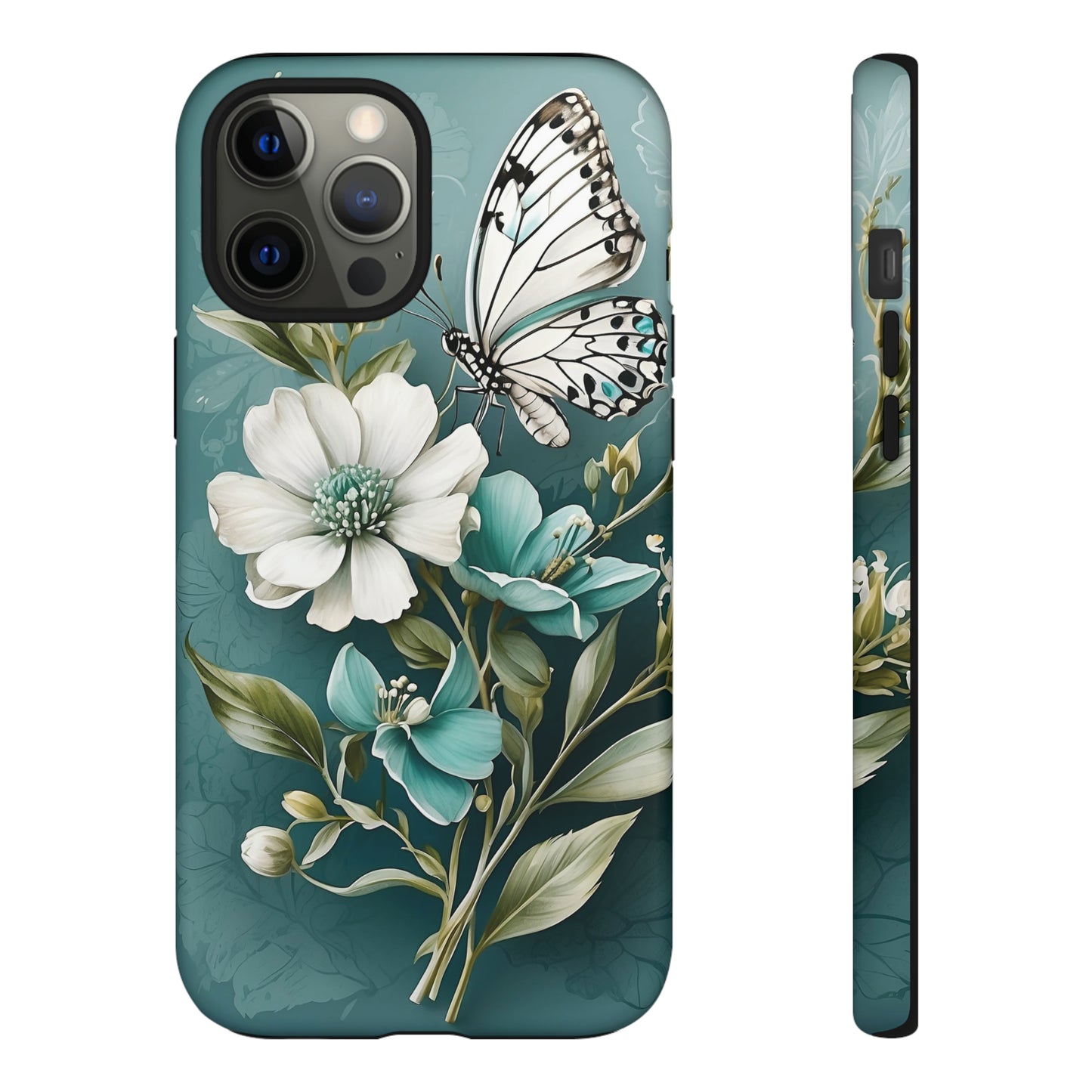 Flower and Butterfly Tough Case