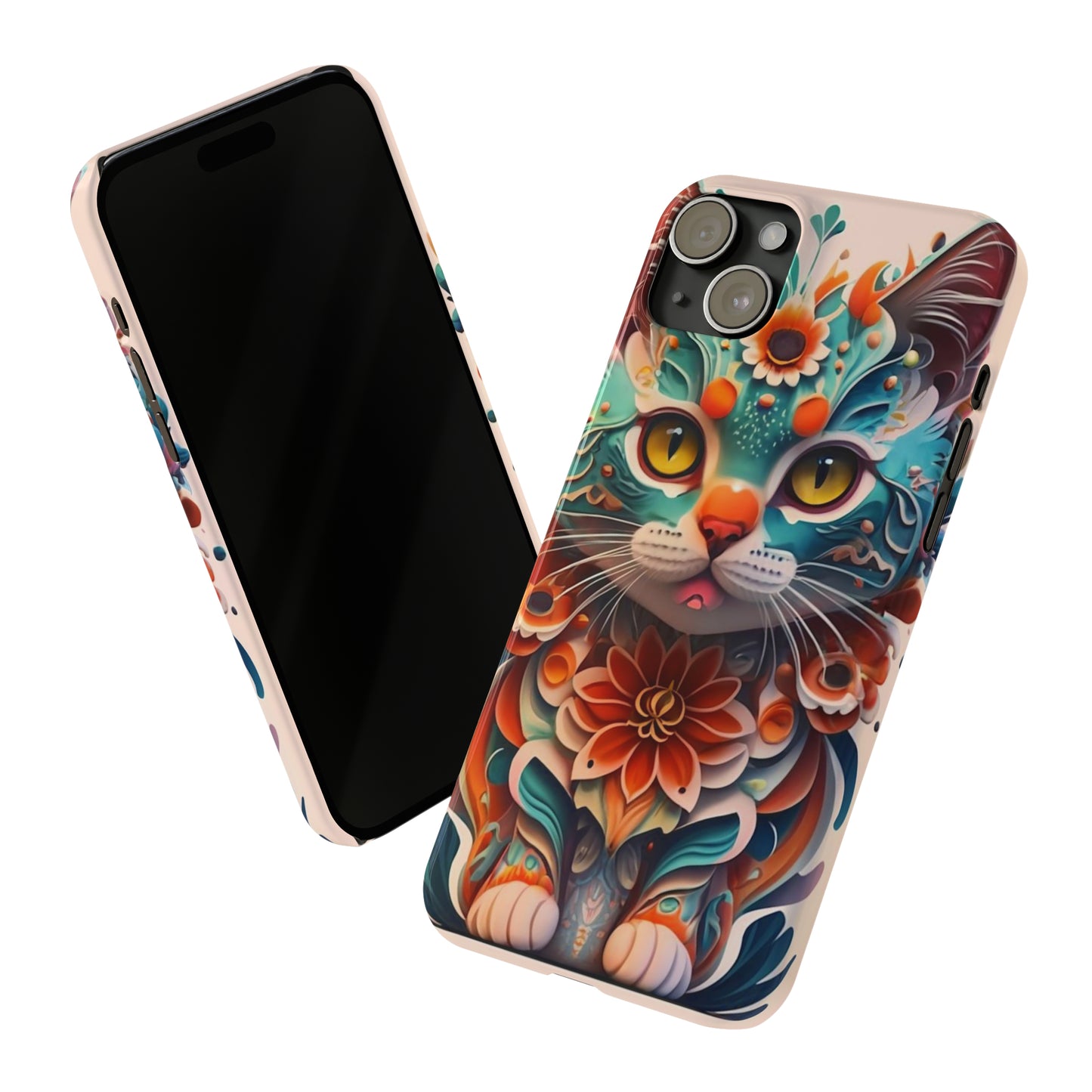 Cute Cat Slim Phone Case - Colorwink