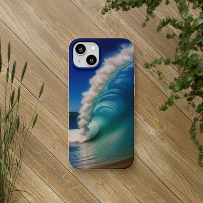 Deep Blue Wave Biodegradable Case