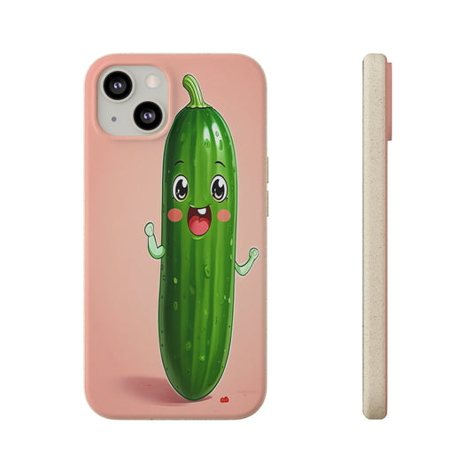 Happy Cucumber  Biodegradable Case