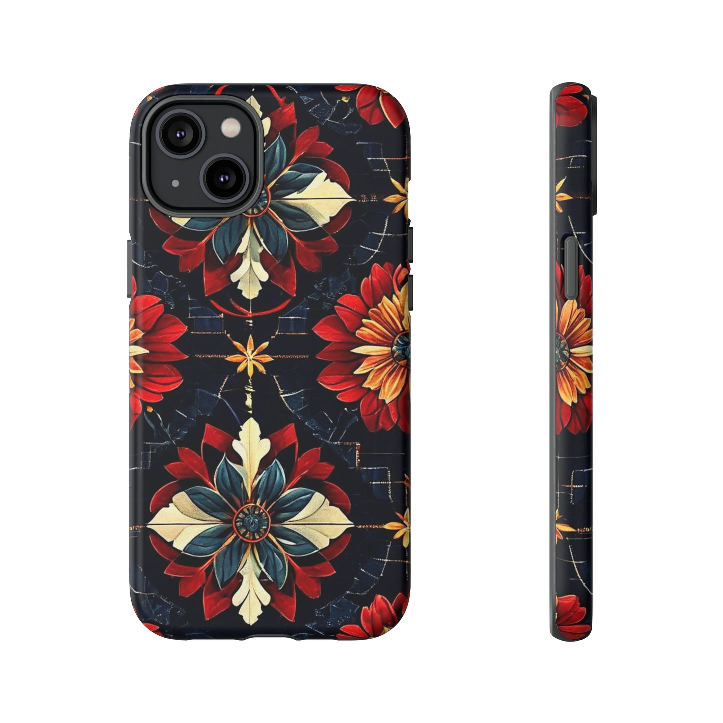 Red  flower Design Pattern Tough Case