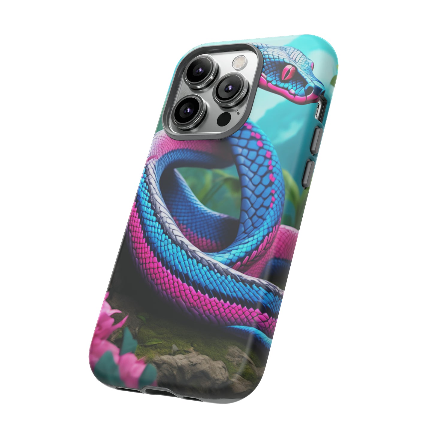 Blue Pink Snake Tough Case