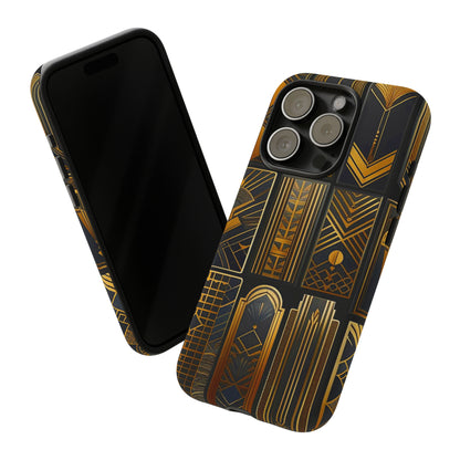 Golden Grid Art Design Pattern Tough Case