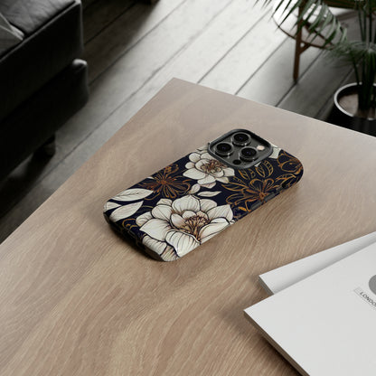 White flower Design Pattern Tough Case