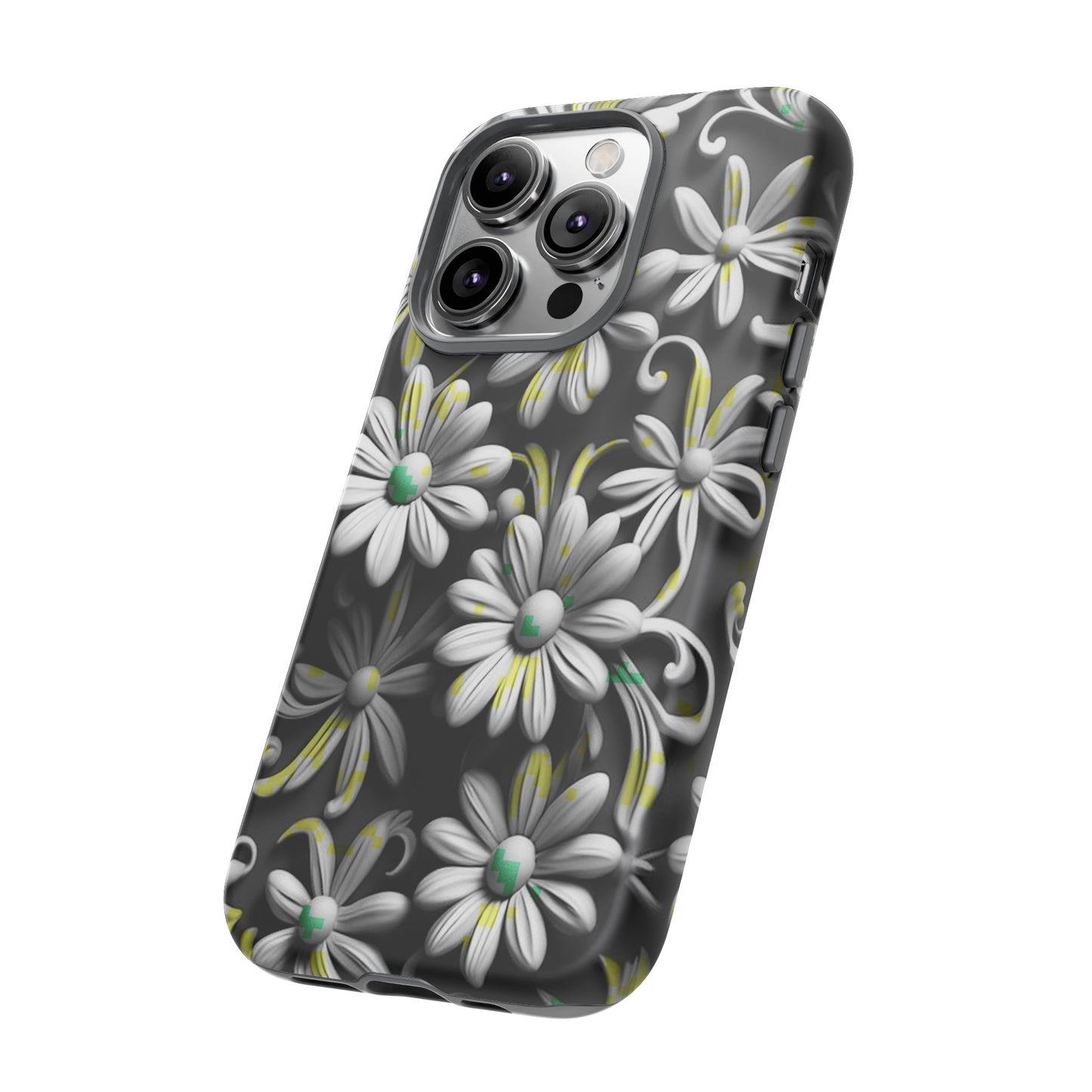 White Flowers Tough Case