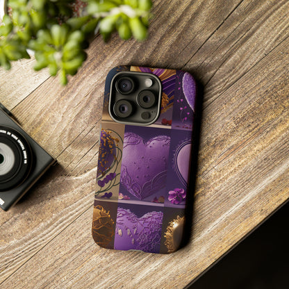 Violet Heart Design Pattern Tough Case