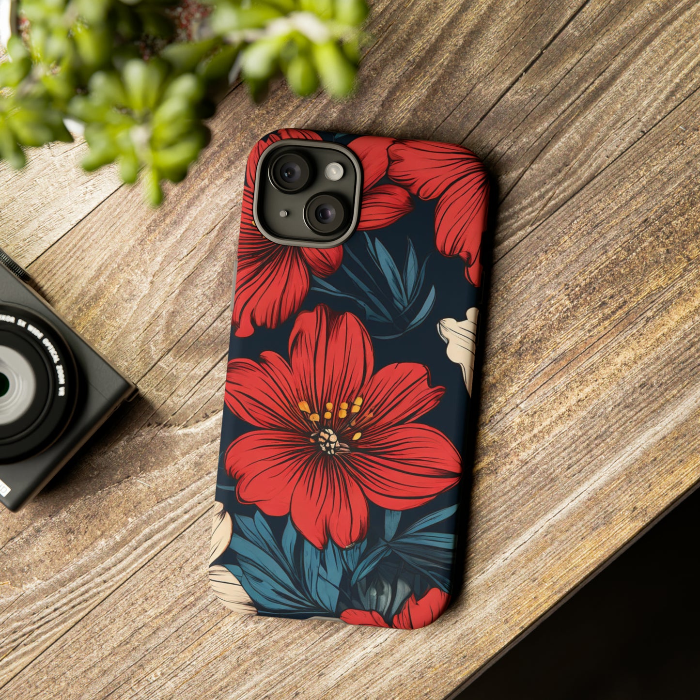 Red Dandelion  Art Design Pattern Tough Case