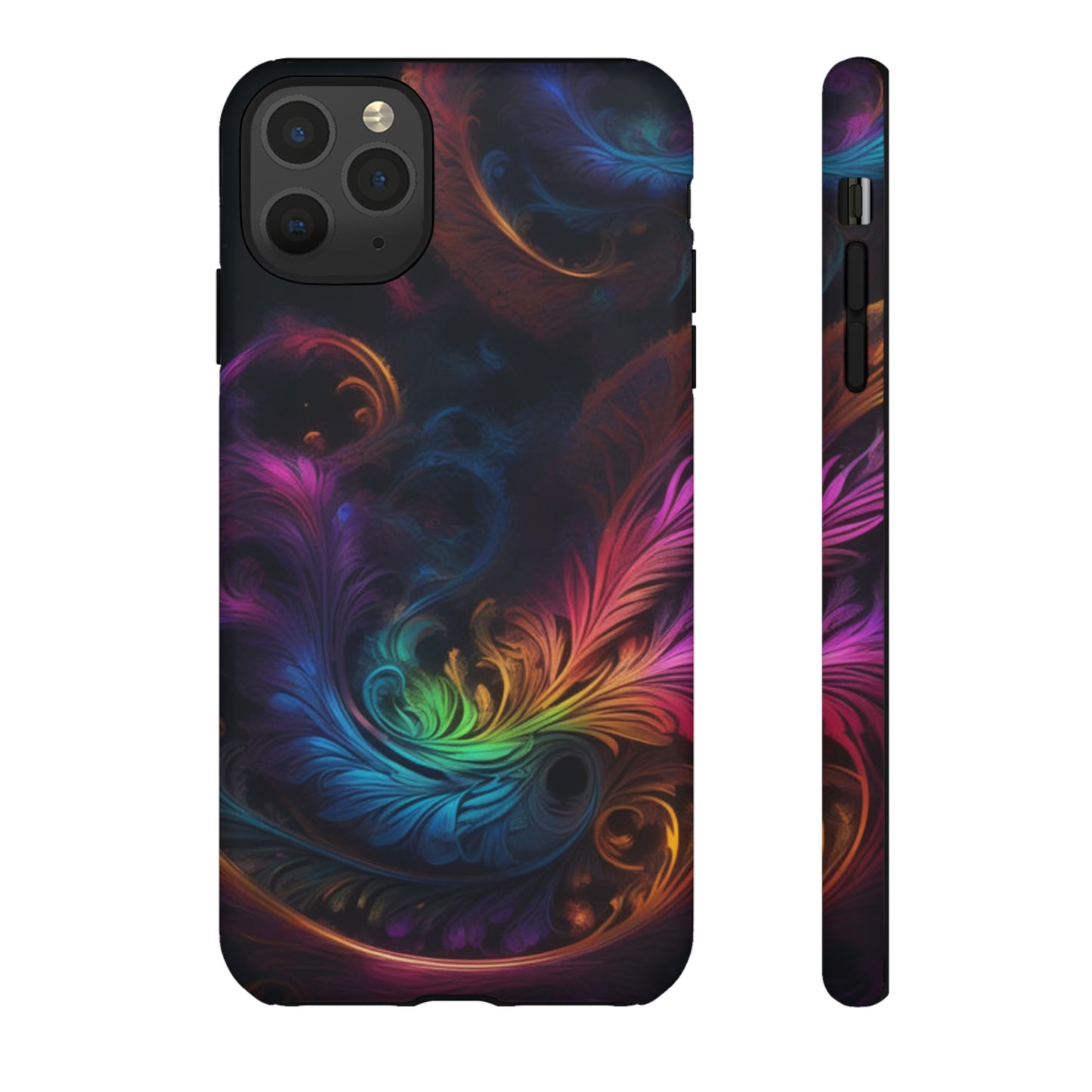 Dark Feather Pattern Tough Case