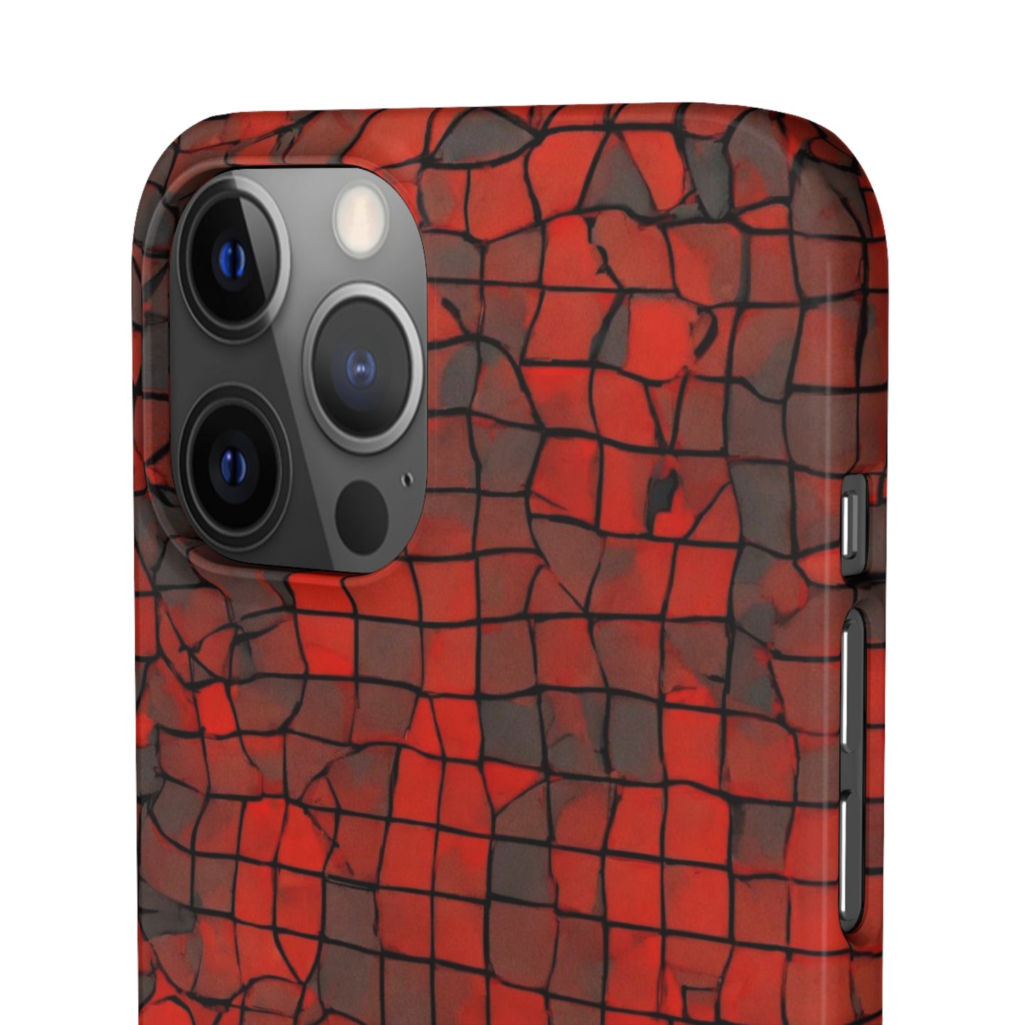 Red & Black Cubes Snap Case - Colorwink