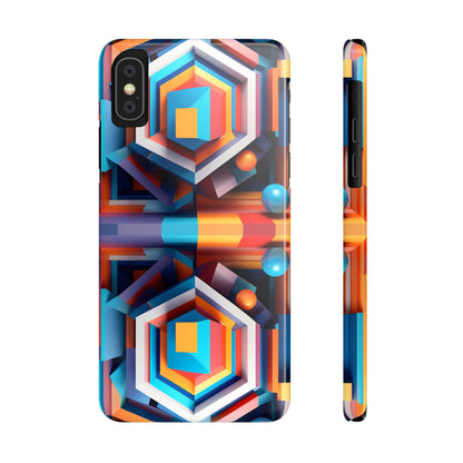 Colored Hexagon Slim Phone Case