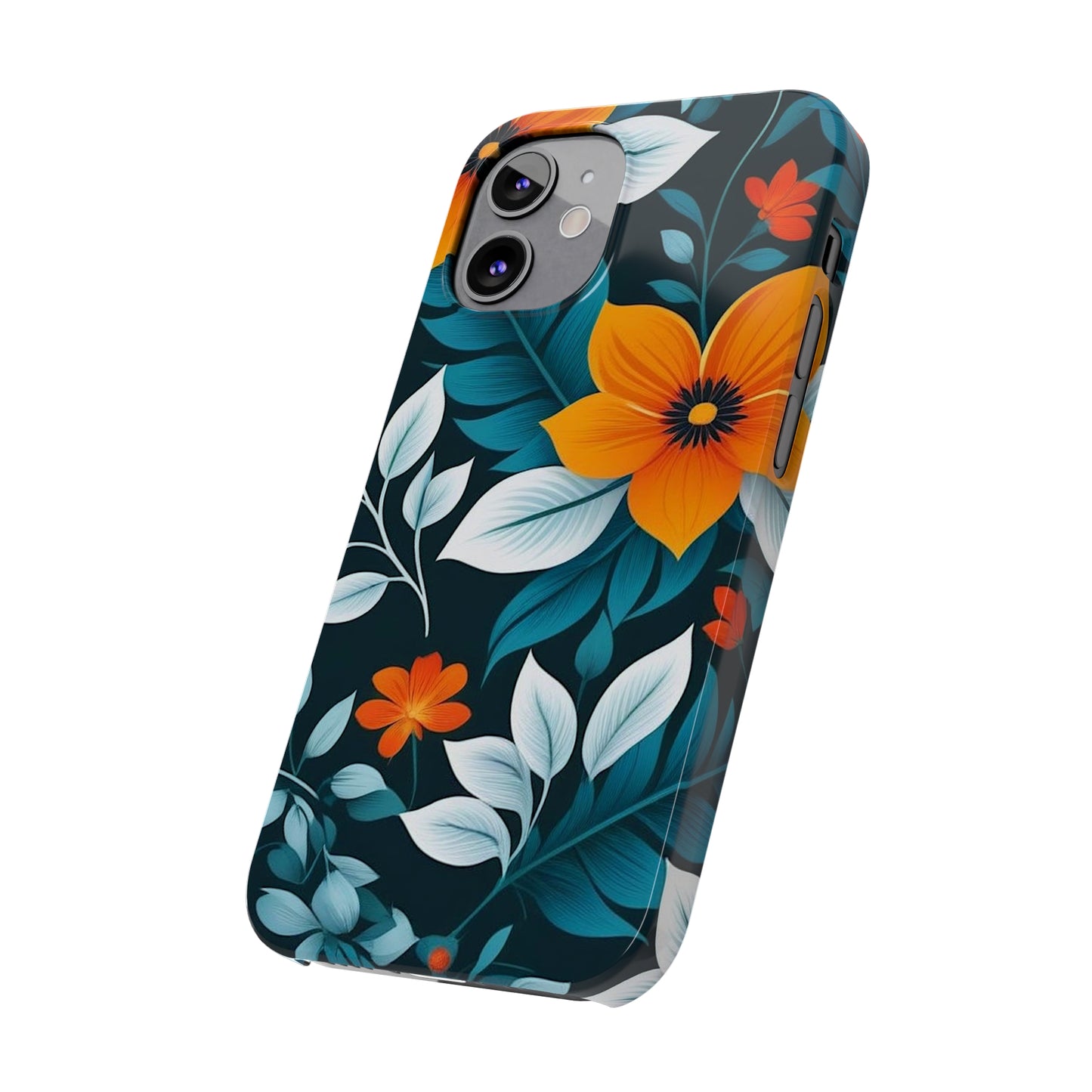 White Flower Slim Phone Case