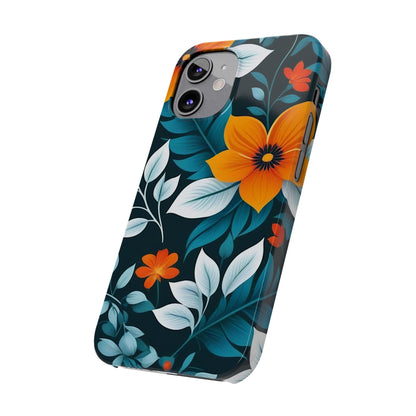 White Flower Slim Phone Case