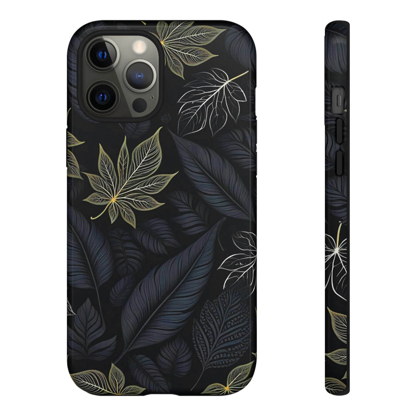 Grey Leaf Pattern Tough Case